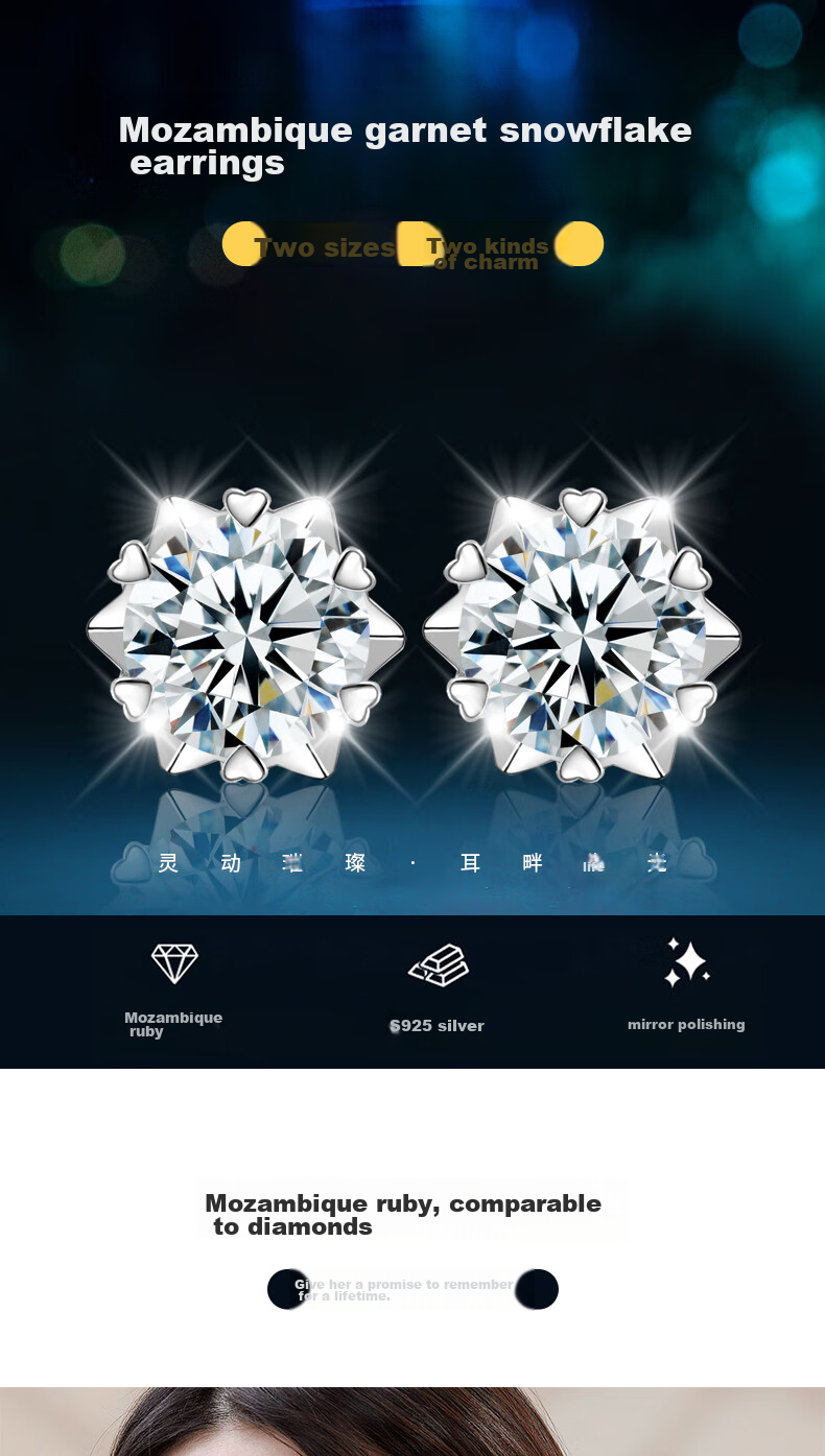 MANHE S925 Silver Moissanite Stud Earrings for Women, New 2026 Style, Birthday Gift for Wife Or Girlfriend 1