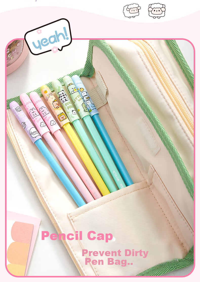 Kaba Bear Pencil Cap Children's Cartoon Pencil Sleeve Pencil Extender Rainbow Pony 8