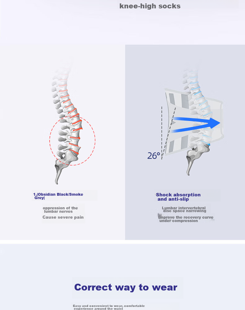 Lejing Medical Back Support Belt for Herniated Disc, Lumbar Muscle Strain, Post-Surgery Widened Steel Plate Support 5
