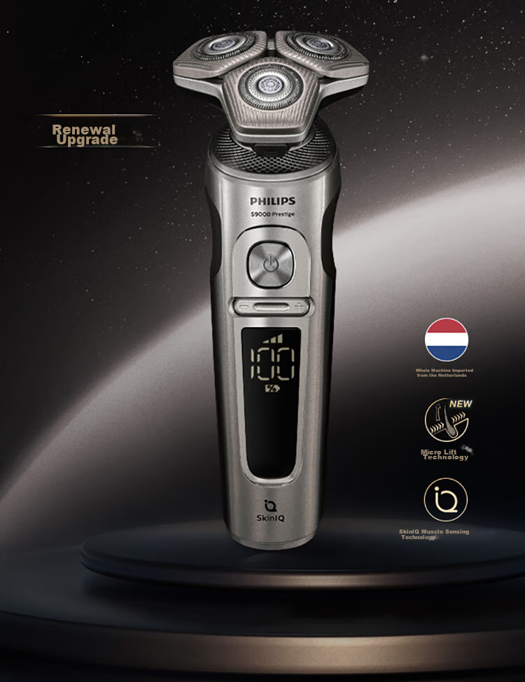 PHILIPS [Mid-Autumn Festival Gift] Self-Operated Electric Shaver, Rotating Guard 9 Series Luxury Edition, SkinIQ Smart Razor, Birthday Gift for Men And Fathers, [Whole Machine Imported from The Netherlands] 2