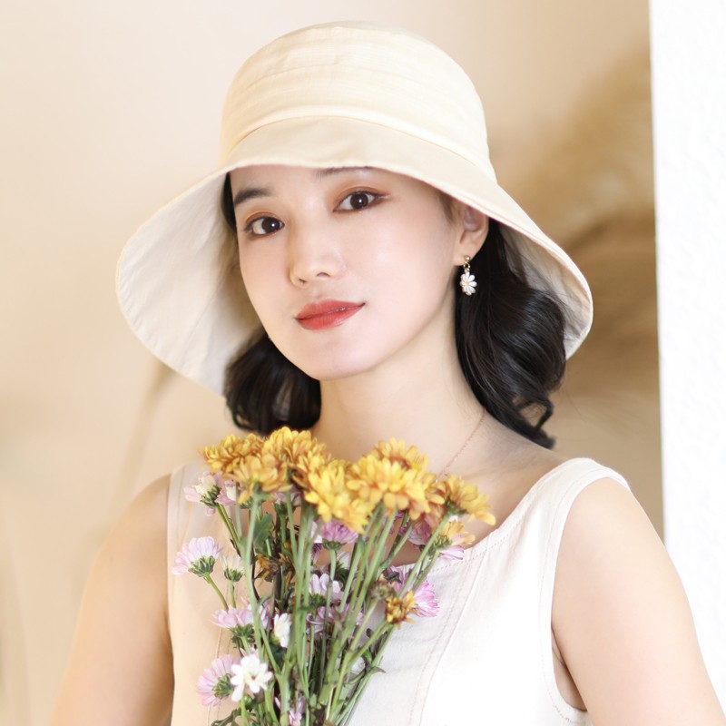 677888 Summer Sun Hat for Women Korean Style Large Brim Sun Protection Hat