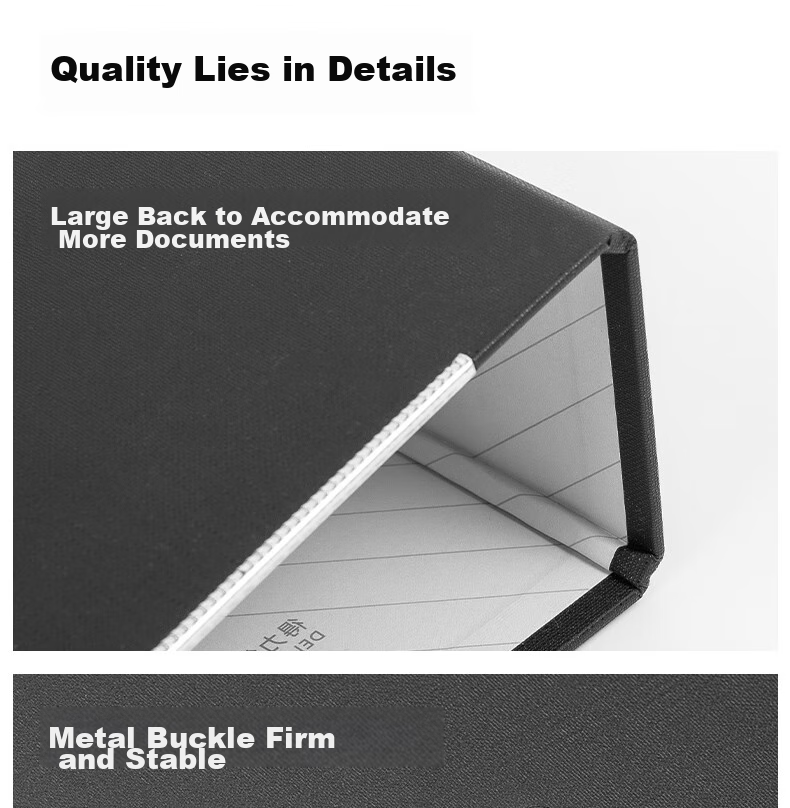 Deli A4/3-Inch Punched File Folder, Office Document Organizer, Single Pack, 5481 Black 13