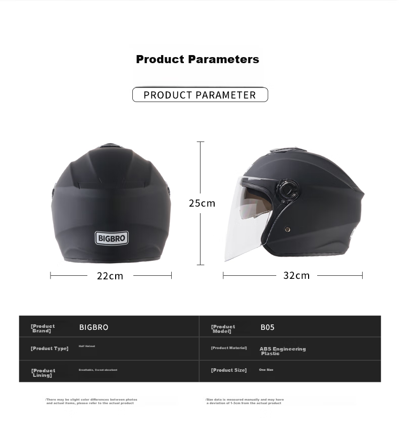 BIGBRO 720 Pink New National Standard 3C Double-Layer Motorcycle Helmet, Winter Warmth for Men And Women, Electric Scooter All-Season Universal Safety Half Helmet 4