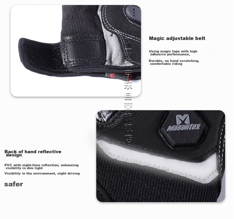 Mojueshi Motorcycle Riding Gloves, Unisex Carbon Fiber Summer Anti-Slip Breathable Crash-Proof Gear for Men And Women, Size M 14
