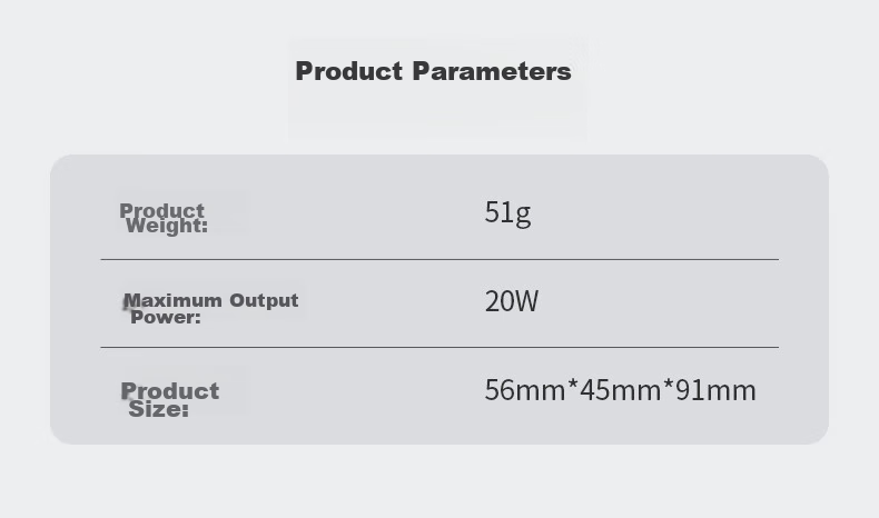 Zhiyun Fill Light Accessory, 20W PD Fast Charger USB-C, Compatible with X100/M20/Wuxu CX100/C100/CF100/CM25/CM15 3