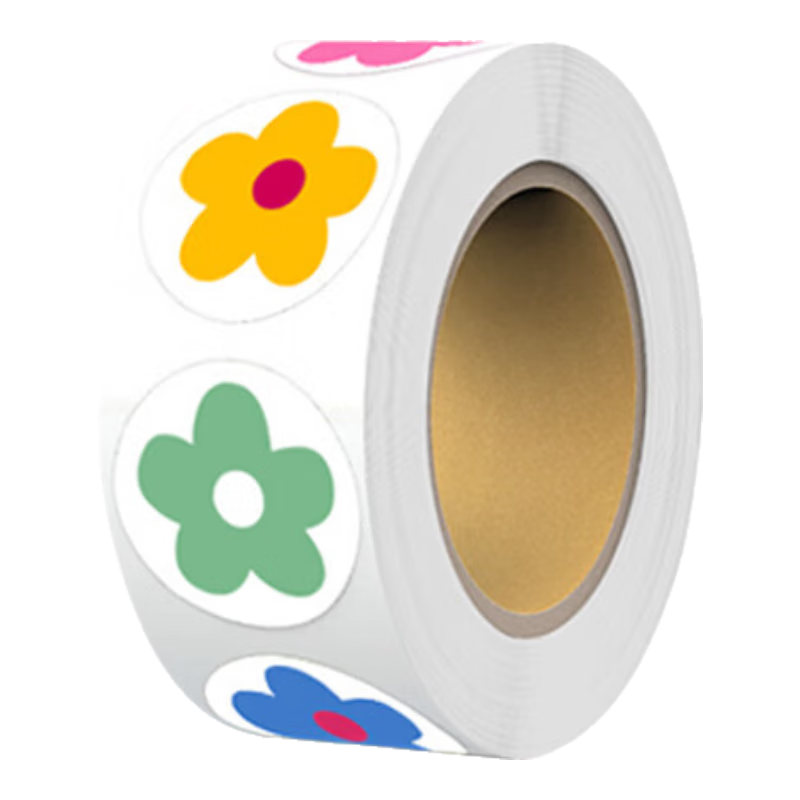 TaTanice Little Red Flower Reward Stickers for Praise of Primary School Students And Kindergarten Children, Thumb-Up Smiley Face Star Encouragement Stickers, 1 Roll of 500 Stickers, Ins Little Red Flower