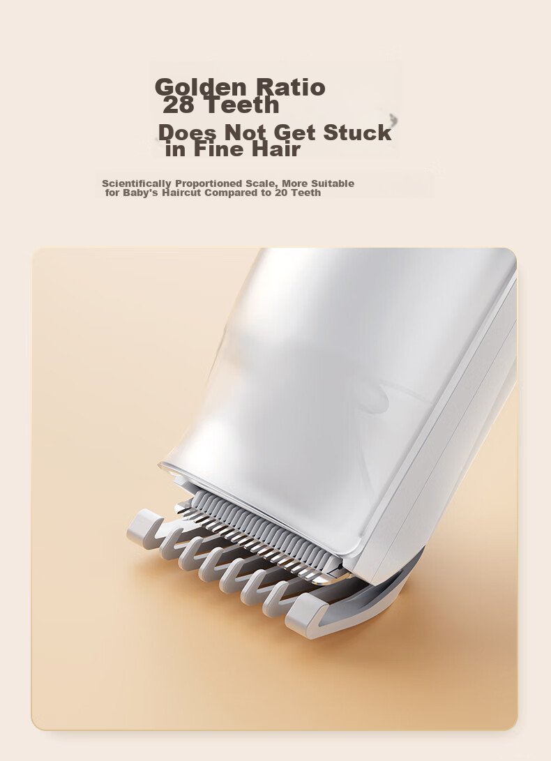 LUSN Baby Hair Clipper, Ultra-quiet, Automatic Hair Suction, for Children And Infants, Specialized Electric Shaver for Trimming Hair 6
