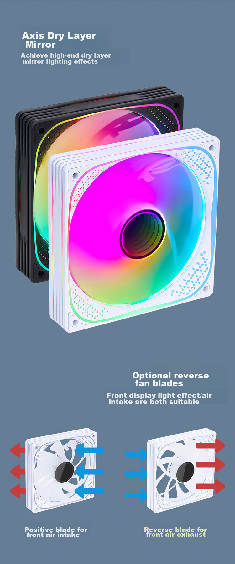 SAMA Jingjie 1st Generation Black 12cm Case Fan, ARGB Infinite Mirror Light/5V3P Godlight Synchronization/Little 4P-PWM Speed Control/Hydraulic Bearing/Standard Shock Absorption Pad 8