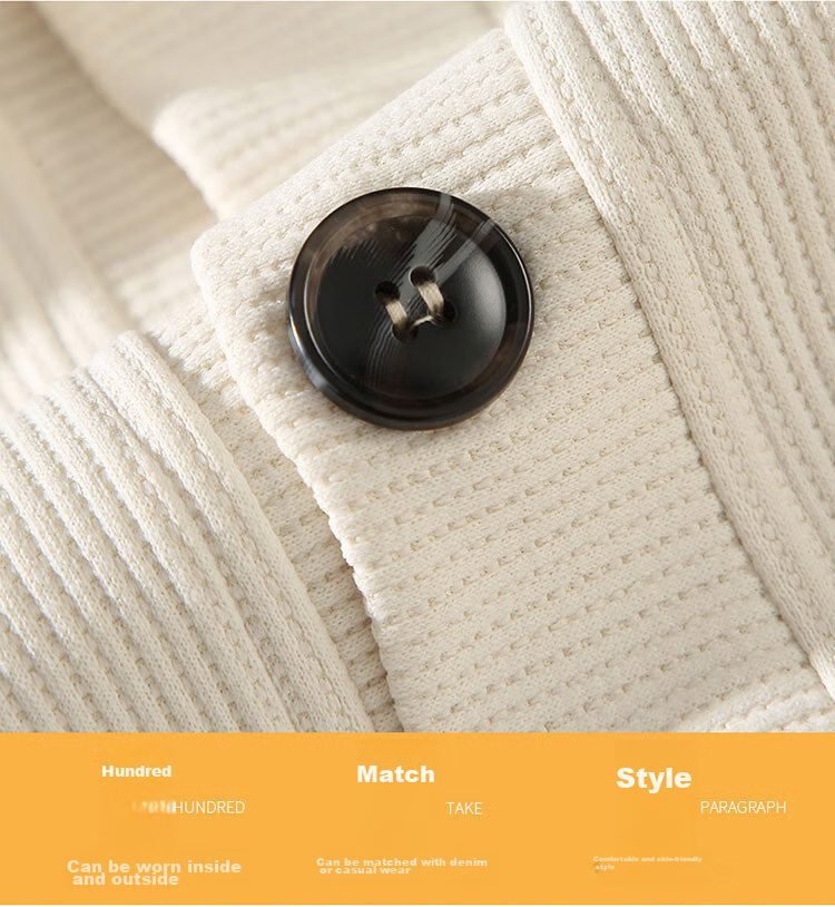 CHUTAN Men's Sweater Cardigan V-Neck Autumn Winter Pullover Casual Japanese Style Long Sleeve Sweater, Black, 2XL 9