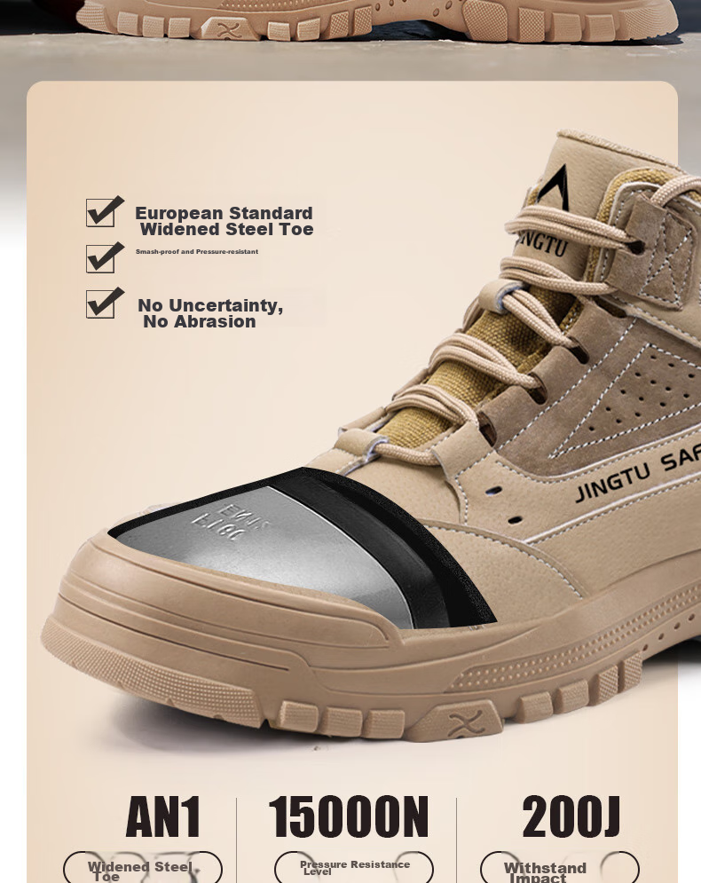 Jingtu High-Top Safety Shoes for Men, 10KV Insulated, Electrician Anti-Smashing Puncture-Resistant Safety Functional Shoes E3087-J Size 43 5