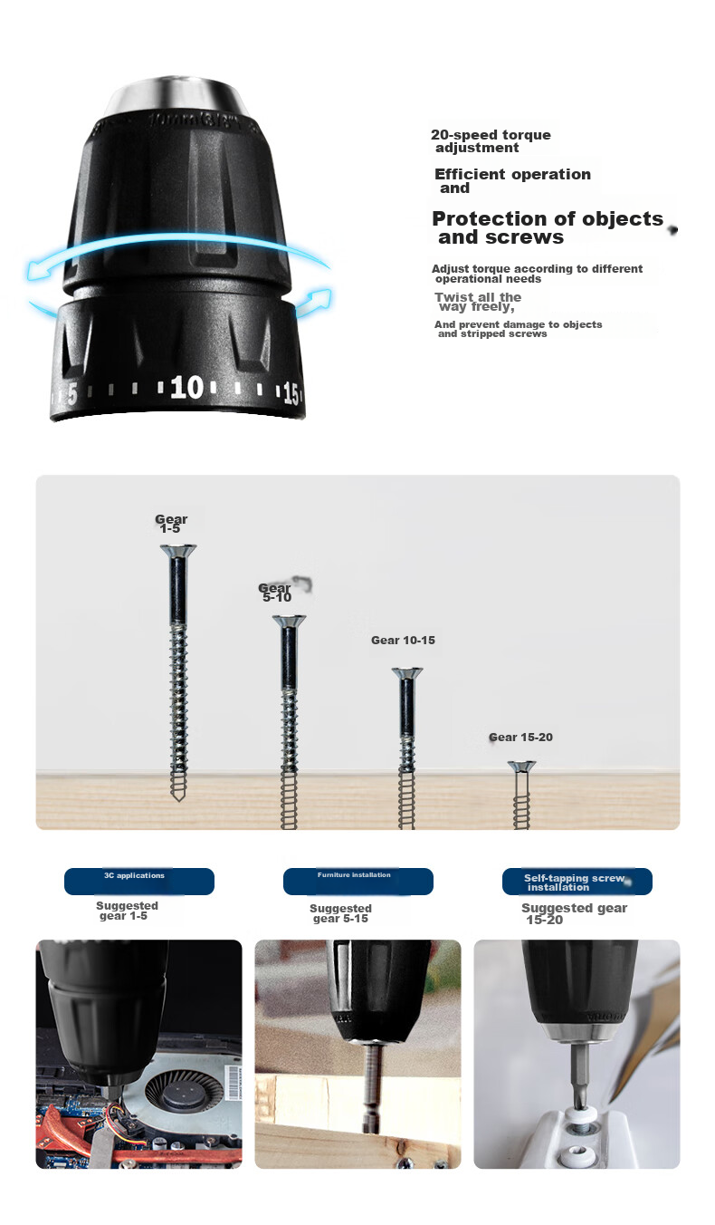 BOSCH Electric Drill, 12V Lithium Battery, Household Hand Drill, Wall Drilling, Screw Driving, GSB120 Single Battery, 84 Accessories, Manual Tools 5