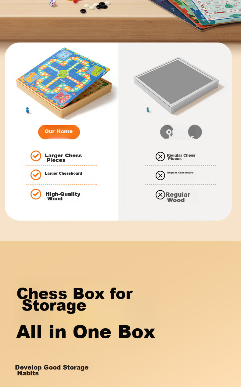 Deli Six-In Children's Game Set: Go, Chess, Checkers, Ludo, Battle Chess, Board Games, Camping Gift 5