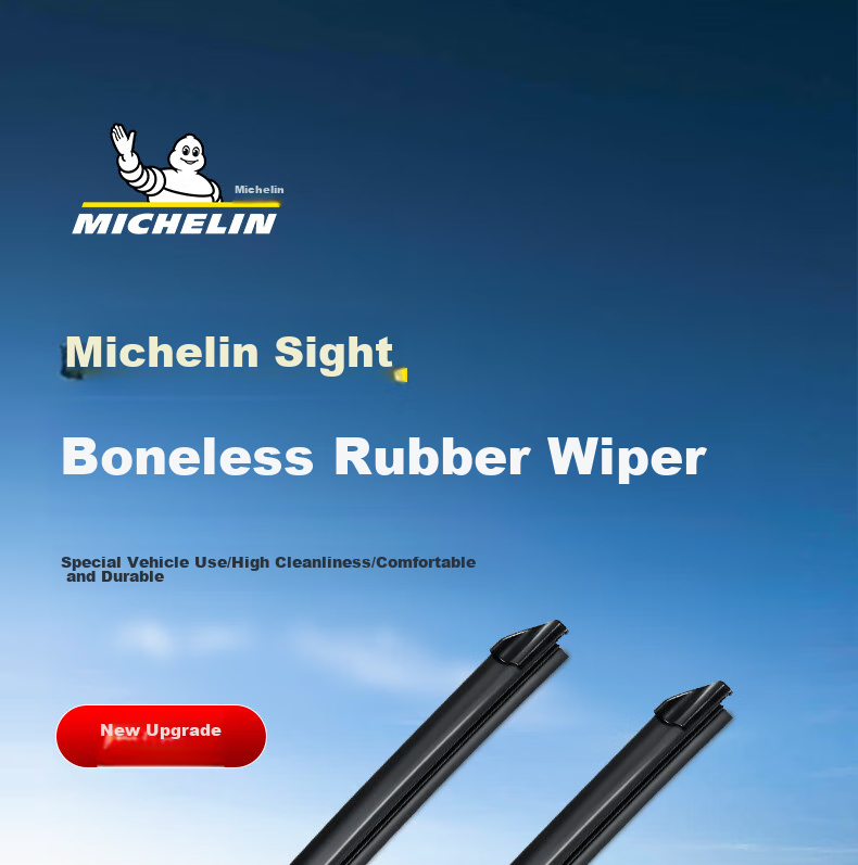 MICHELIN Frameless Car Wiper Blades, Quiet, Wear-Resistant, Natural Rubber, for Mercedes-Benz E300 2015-2024 Models E300L/E350 1