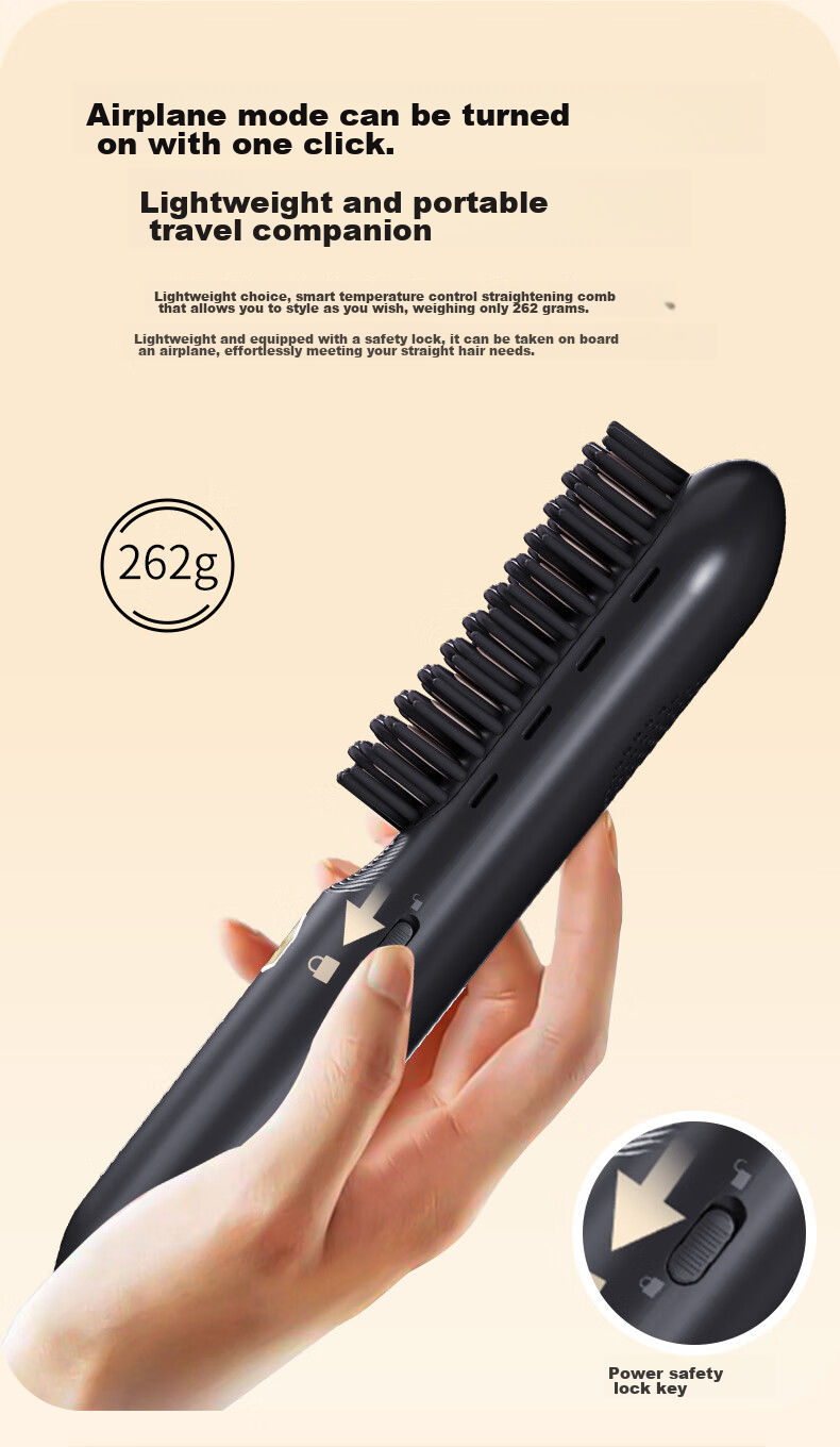 UBelle [Mid-Autumn Festival Gift] Cold Wind Wireless Straight Hair Brush, Negative Ion Hair Care, Non-Damaging Straightening Iron, Portable One-Comb Instant Smoothness, High Crown Frizz Improvement, Birthday Gift for Girlfriend 20