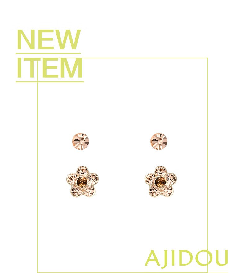 AJIDOU Earrings, Fashionable And Elegant Floral Earrings, Retro Ear Jewelry, Elegant And High-End Gift, Suitable for Girlfriend, Mid-Autumn Festival 2