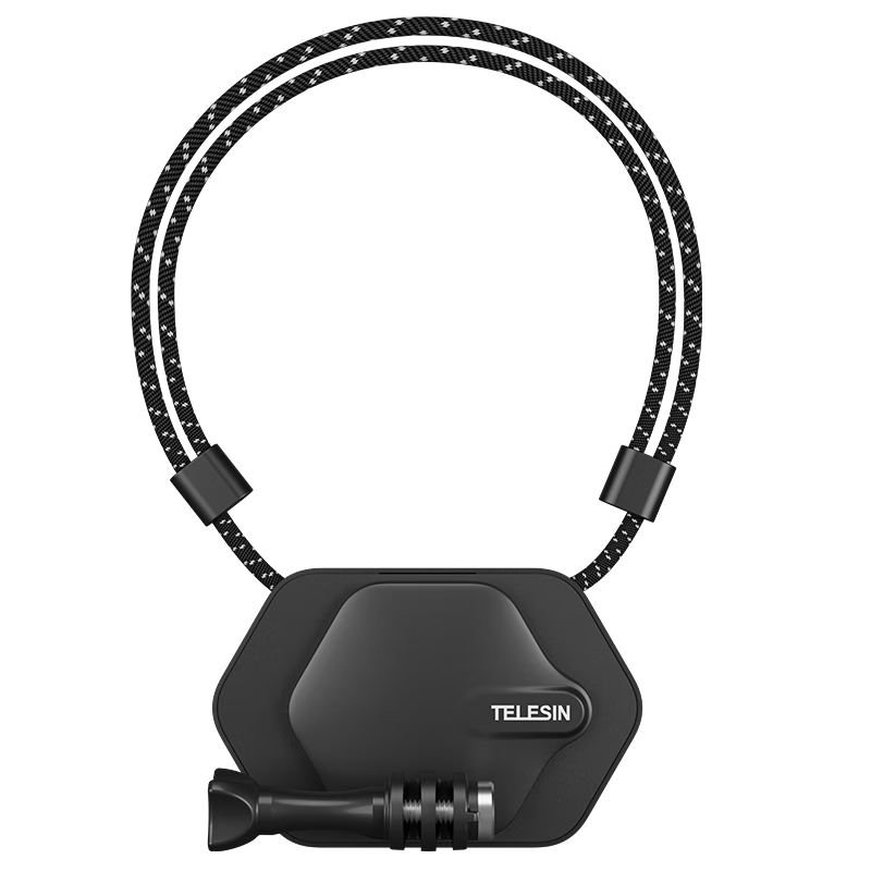 TELESIN Compatible Neck Strap for DJI Action 4/5 Pro/6/Nano, Quick-Release Magnetic Mount for Action Camera, Insta360 First-Person View Chest Mount Bracket