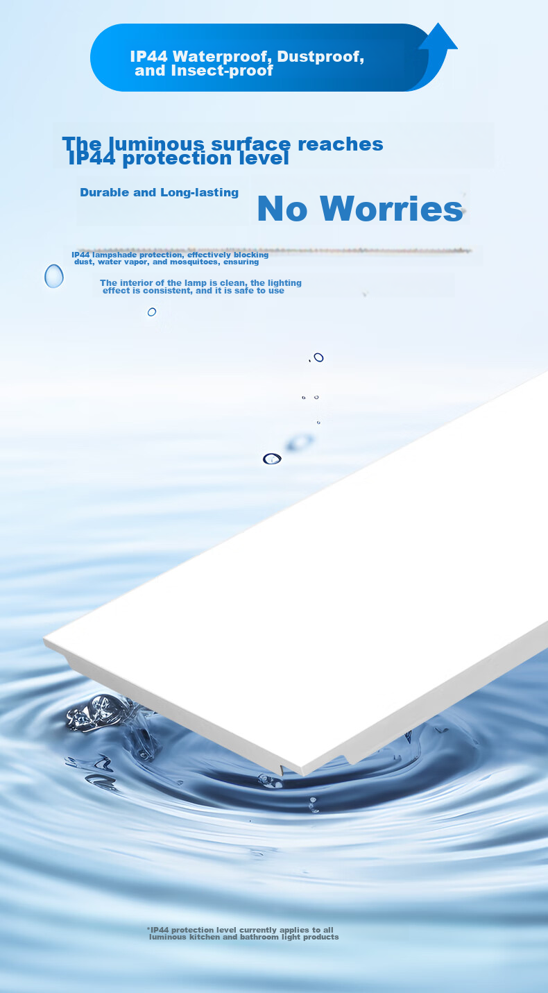 Midea Ultra-Thin Borderless Kitchen Light, Recessed Panel Light for Bathroom And Kitchen, Integrated Ceiling Light, 30x60 Full Spectrum Eye Protection, 24 Watts 7