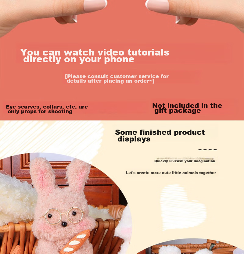 Xubeile Plush Stuffed Animal, Thickened Fleece, Twisted Dog Toy, DIY Craft Kit, Gift for Girls And Children, Decorative Item 12