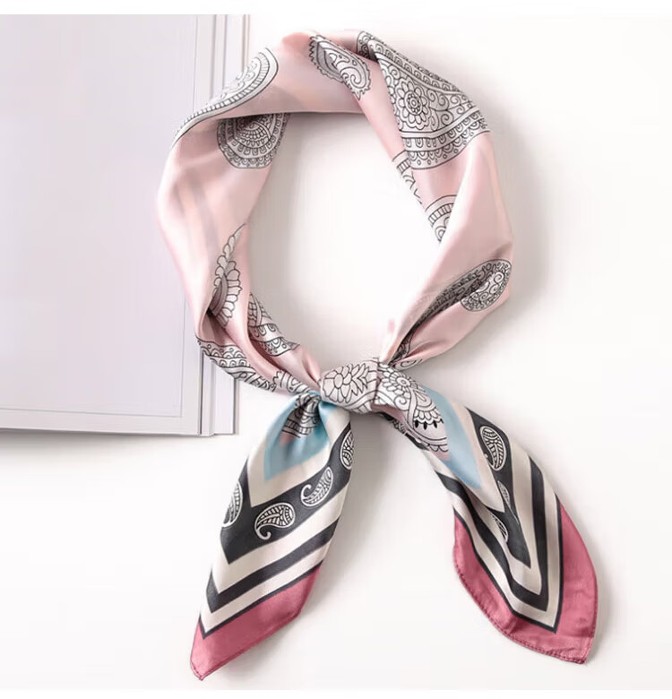 GLO-STORY Silk Scarf for Women, Fashionable Elegant Small Square Scarf Versatile Elegant Decorative Neck Scarf WSJ814049 Red 16