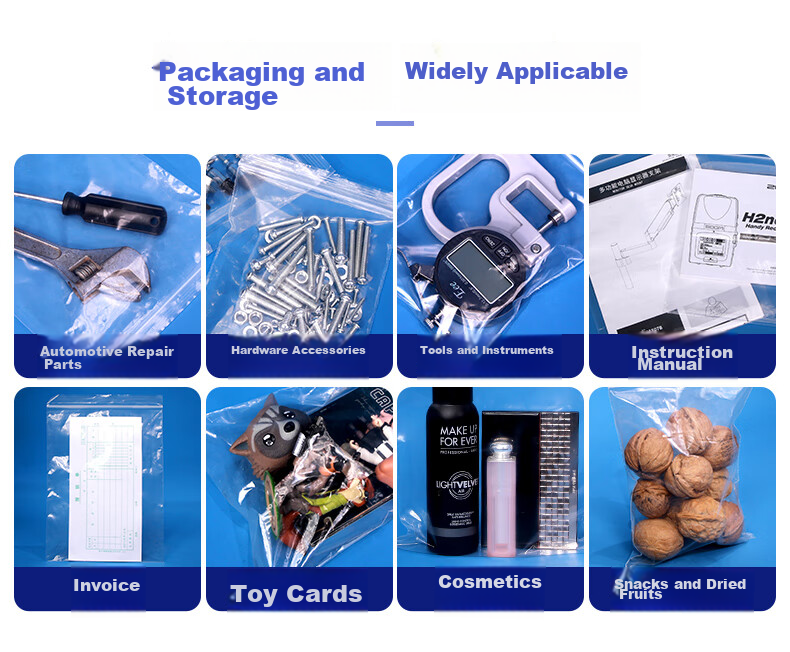 Yessel Thick Self-Sealing Food Bags, Large Size 12#34*45cm*100pcs, Sealing Bags, Transparent Zip Lock Bags, Clothing Storage Bags, Dust-Proof Moisture-Proof Plastic Bags 4
