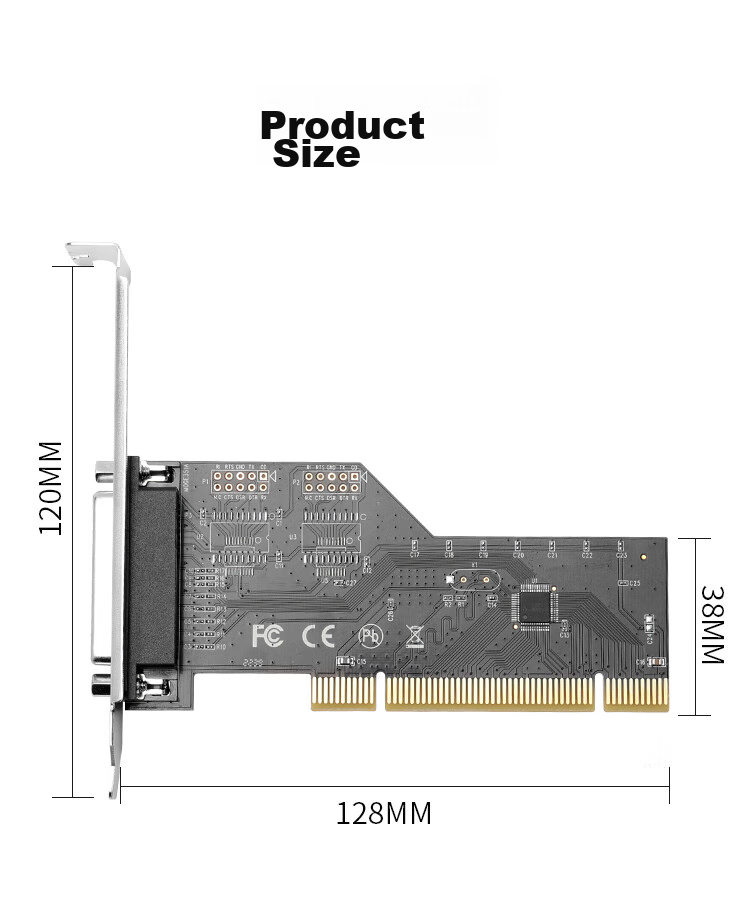 MOGE PCI to Parallel Port Card MC1371 Desktop LPT Printer 25-Pin Expansion Card Adapter Card 8