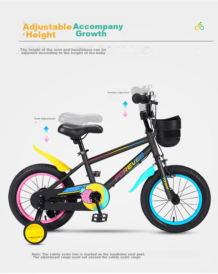 FOREVER Children's Bicycle, Kids' Bike for Boys And Girls, Pedal Bike, Balance Bike, Bicycle, Baby Bike, 16-Inch, Dream Black 12