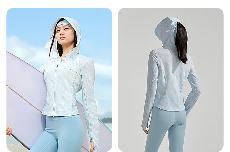 BOSIDENG Clothing, Five-Fold Summer National Standard Sun Protection Garment, Ice Silk Original Yarn UPF100+, Outdoor Hooded UV-Resistant Slim Fit 28