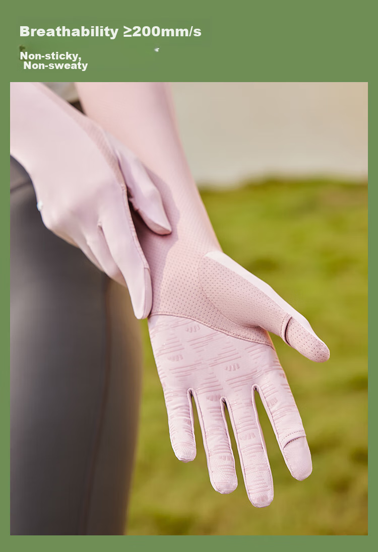 Beneunder Sunscreen Arm Sleeves Ice Silk Cooling UV Protection Gloves for Women Long Arm Sun Protection Driving Mountain Gray 11