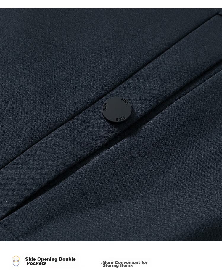 FIRS [Fleece-Lined] Jacket for Men, Lapel Collar, Windproof, Warm, Spring And Autumn, Business Casual, Commute, Work, Waterproof Coat 15