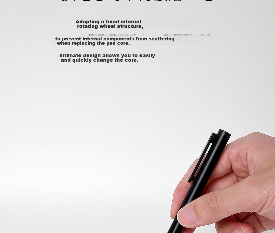 KACO Jingdian Gel Pen, 0.5mm Bullet Tip, Black, Retractable, Low Center of Gravity, Signature Pen, Exam Writing Pen, Black Barrel, 5 Pens/box, K1028 6