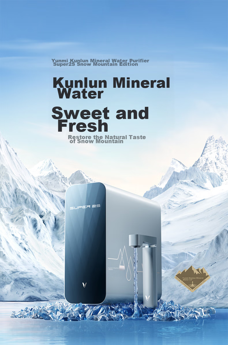 VIOMI Kunlun Mineral Water 1200G, Kunlun 3 2S, Strontium-Rich Mineral Water with Dual Outlets, Direct Drinking for Mothers And Babies, 8-Year Long-Lasting RO Reverse Osmosis Household Under-Sink Water Purifier with No Stale Water 7