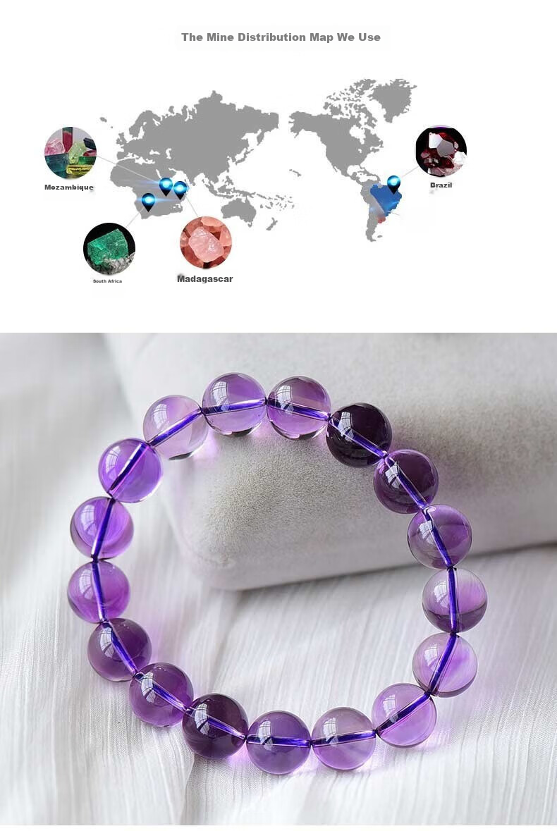 Yuyouqing [Passing The Exam Transfer] Natural Amethyst Bracelet for Men And Women, Emotional Stability Wisdom Wealth-Attracting Beaded Bracelet, Gift for Boyfriend Girlfriend 8