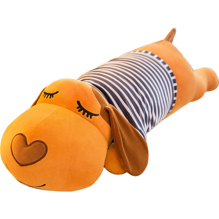 AVIVI Standing Pillow, Sleeping Leg Pillow, Plush Toy, Cushion, Children's Doll, Birthday Gift, 1.2 Meters, Brown, Dress-Up Dog
