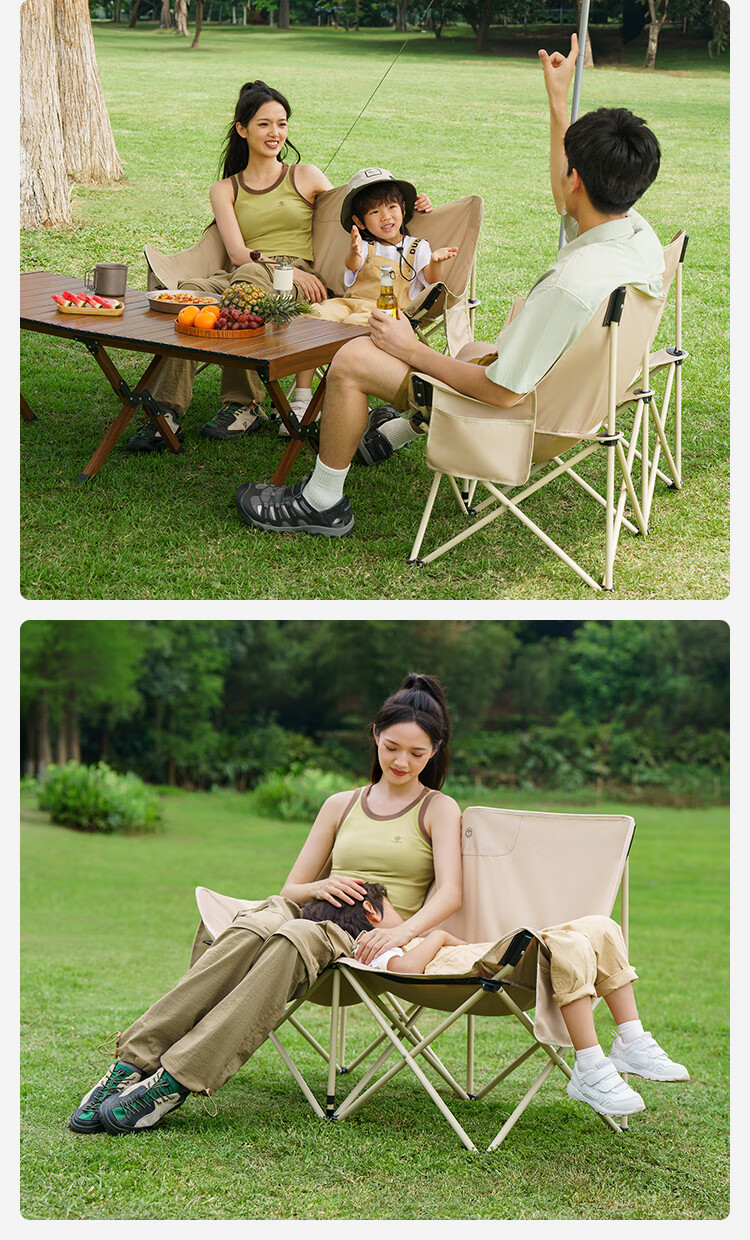 JD Original Outdoor Folding Chair, Portable Folding Moon Chair, Camping Chair, Folding Stool, Beach Chair, Fishing Chair, Extra Large Model 21