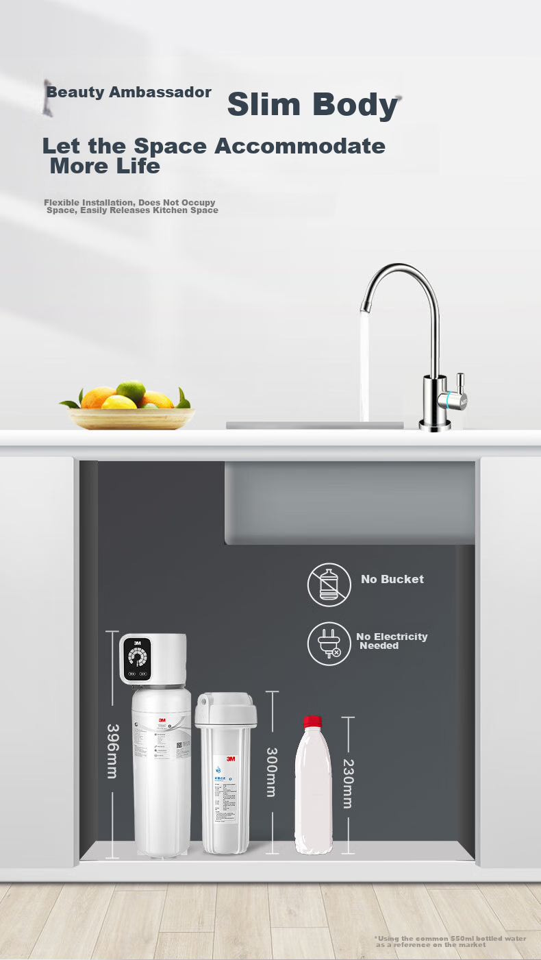 3M Water Purifier, Xiaotianyuan Home Water Filtration System, Mineral-Free Water Direct Drinking, Smart Filter, 3L/min Large Flow Rate, 8000 Liters Treatment Capacity, SW60 9