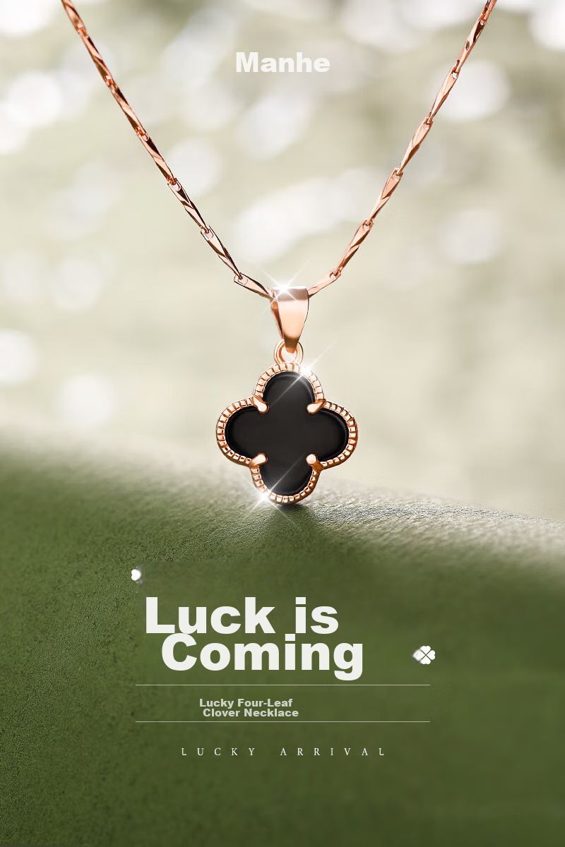 MANHE S999 Sterling Silver Four-Leaf Clover Necklace for Women, 2026 New Light Luxury High-End Birthday Gift for Girlfriend 1