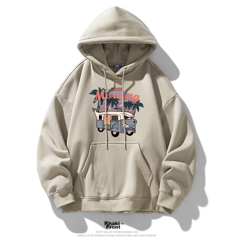 Mianzhi National Trend Brand Men's Hoodie, American-Style Loose-Fitting Trendy Base Layer, Versatile Couple's Outfit 21