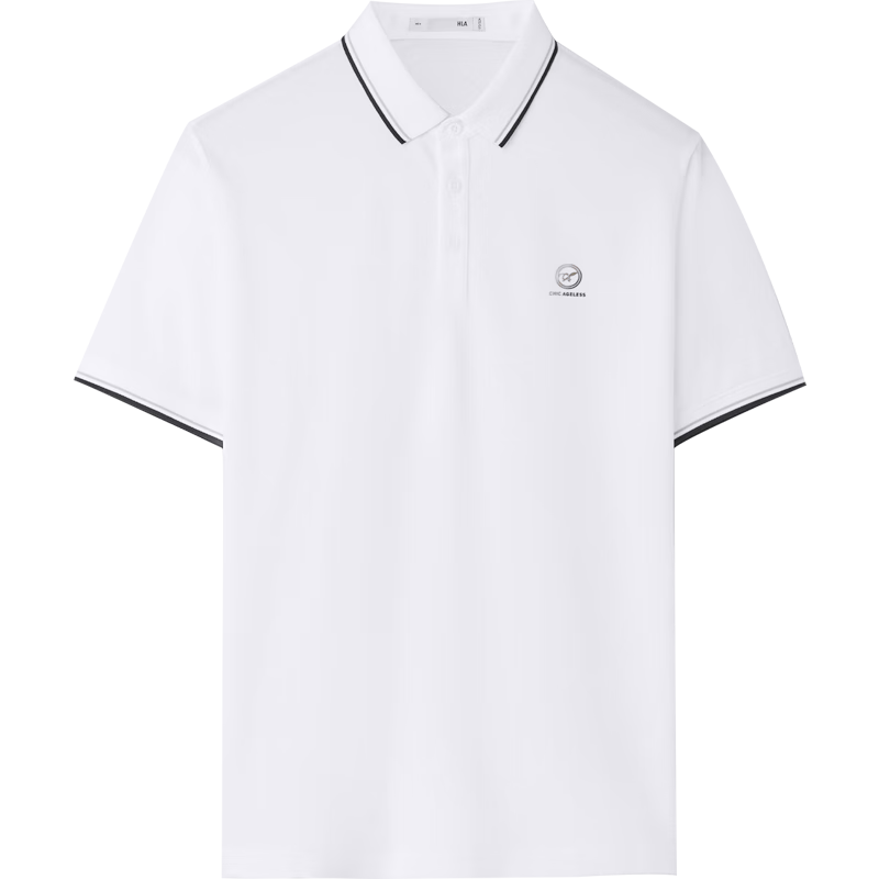 HLA Short-Sleeve Polo Shirt for Men, 25 Light Business Chic Ageless Collared Short-Sleeve Shirt for Men, Summer