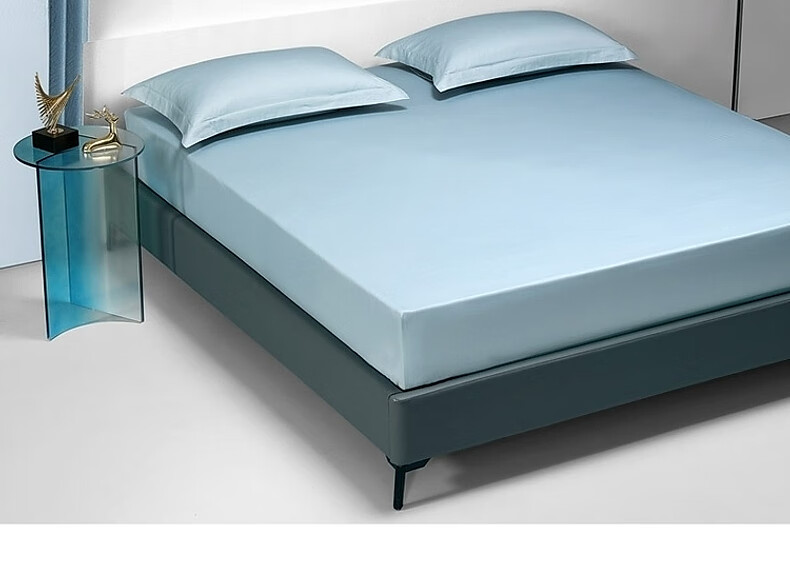 Shuixingjiafang Cotton Bed Sheet, 100% Pure Cotton, 60-Count Long-Staple Cotton, Satin Bedspread, Single Piece Bed Cover, Dust-Proof Mattress Cover, 180x200 5