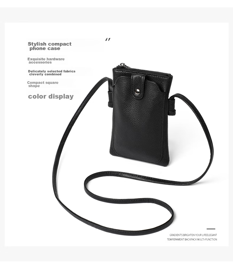 Viney Leather Handbag, Women's Bag, Niche Phone Purse, Stylish Shoulder Crossbody Bag, Practical Birthday And Mother's Day Gift for Mom 5