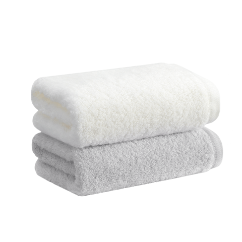 GGT Class A Pure Cotton Towel, Face Towel, Hand Towel, Bath Towel, Soft, Absorbent, Quick-Drying, for Men And Women, Home Use, Light Gray + Ivory Color