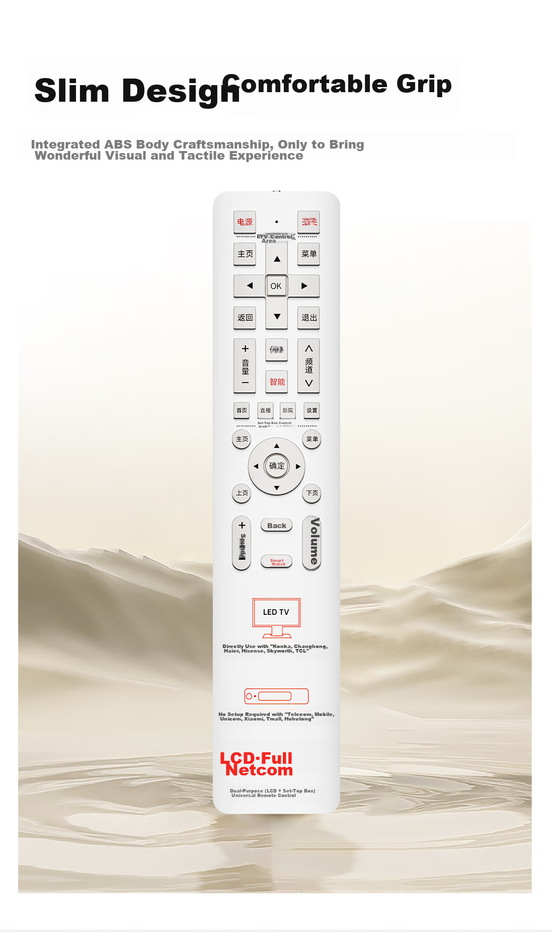 Beishi Universal TV Remote Control, Smart LCD TV Remote Compatible with Hisense, TCL, Sharp, Changhong, Konka, Hisense, Skyworth, Leishi, Mobile, Unicom, Telecom And Other Brands 8