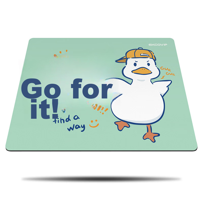 EXCO Go for It! Cute Cartoon Mouse Pad, Small Size, Anime Style, for Computer And Laptop, Large Square Desktop Keyboard Gaming Creative Office Mat, Add-On Item 9442