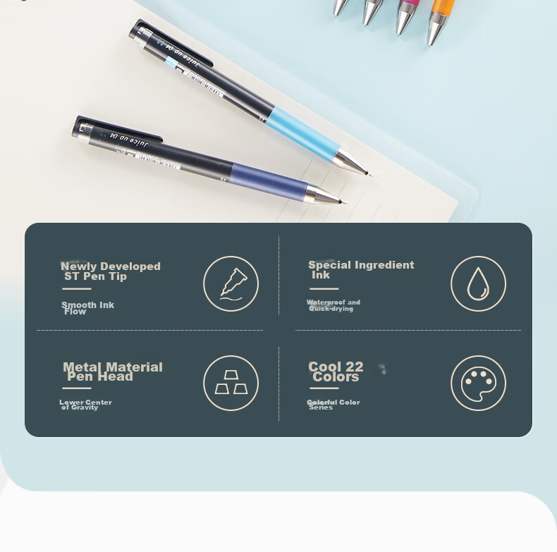 PILOT Juice Up Colorful Retractable Gel Pen, Signature Pen, Water-Based Pen, Student Planner Pen, Stationery Set LJP200S410C 0.4mm 10-Color Set 2