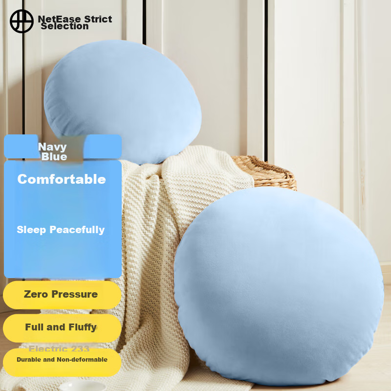 Wangyiyanxuan Soft Drum Pillow, Cushion for Sofa And Bed Headboard, Home Office Use, Diameter 50CM, Holiday Gift