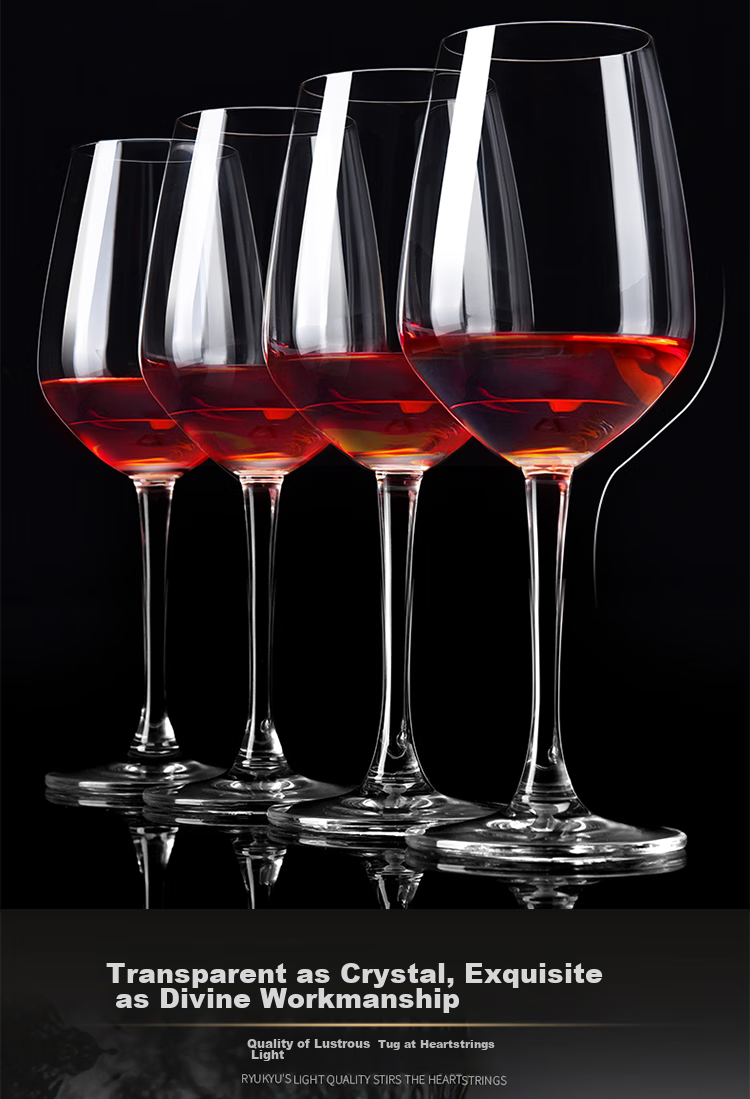 Ocean Wine Glasses Set - 6 Red Wine Glasses + 1 Rack + 1 Decanter 3