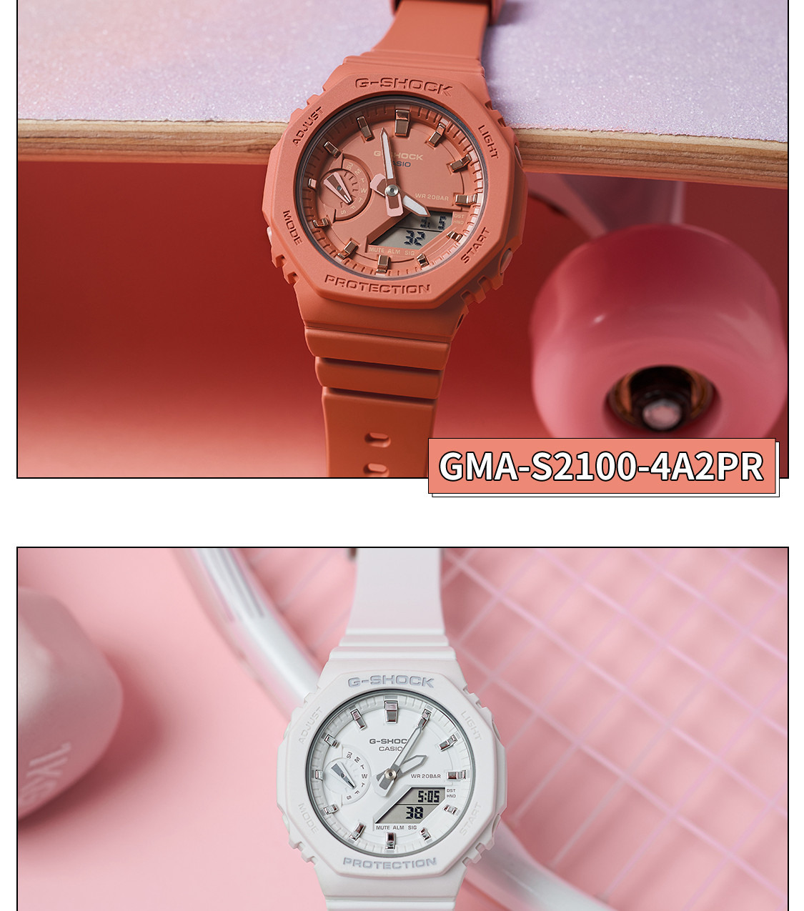 Casio Women's G-SHOCK Watch, Student Sports Digital Smart Watch, Japanese/Korean Style, Gift for Girlfriend, GMA-S2100 12