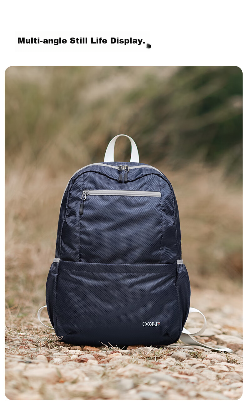 GOLF Foldable Backpack for Women And Men, Lightweight Water-Resistant Travel Bag, Outdoor Hiking Sports Fitness Pack 27