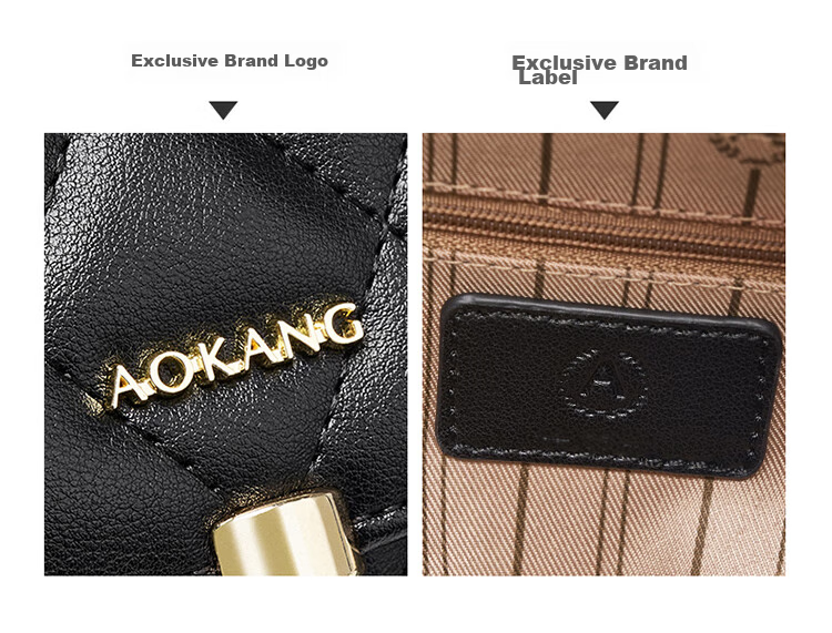 Aokang Women's Handbag, Cowhide Leather, Trendy Diamond Pattern Chain Bag, Light Luxury Crossbody Shoulder Bag, Birthday And 520 Gift for Girlfriend Or Wife 7