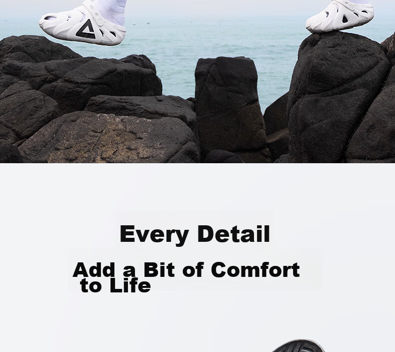 PEAK Taiji Kunpeng Slippers, Summer Thick-Soled Heightening Non-Slip Sandals, Squishy Feeling Sports Casual Beach Shoes, ET42811L 9